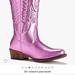 Purple metallic cowgirl cowboy boots
